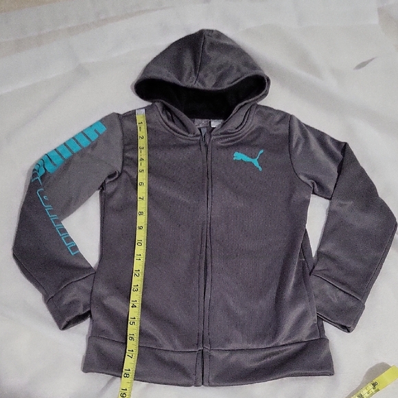 Puma Grey and Black Set with Aqua Details PUMA Kids 6 New Without Tags - Picture 4 of 8